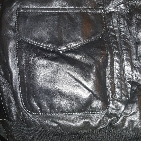 NRA CCW Benefactor Leather Bomber Jacket * Men XL * 56" Chest x 27" Length * EUC - Picture 5 of 15